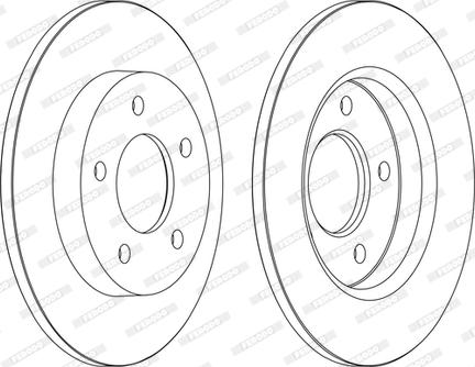 Ferodo DDF1420P-D - Brake Disc autospares.lv