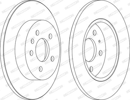 Ferodo DDF1423C-D - Brake Disc autospares.lv