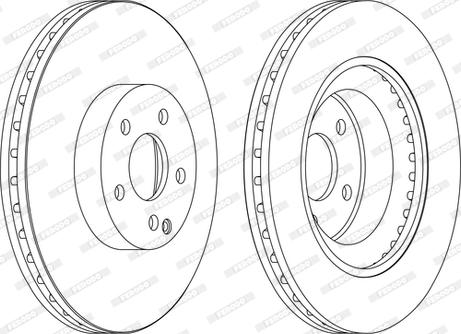 Ferodo DDF1595C-1-D - Brake Disc autospares.lv