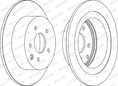 Ferodo DDF1590P-D - Brake Disc autospares.lv