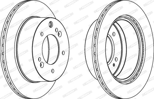 Ferodo DDF1543C-1 - Brake Disc autospares.lv