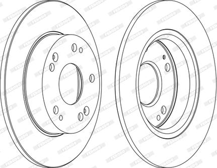 Ferodo DDF1558C-1-D - Brake Disc autospares.lv