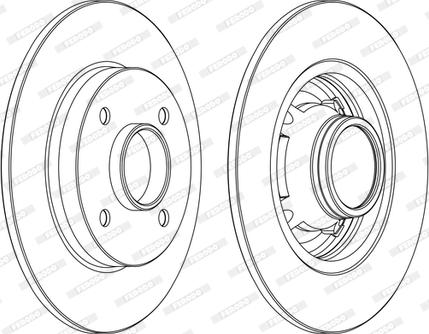 Ferodo DDF1564P-D - Brake Disc autospares.lv