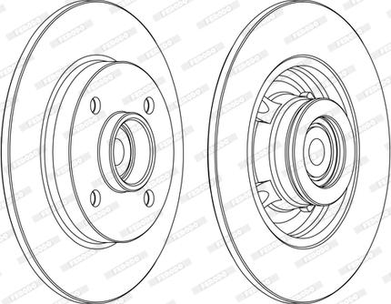 Ferodo DDF1561C-1-D - Brake Disc autospares.lv