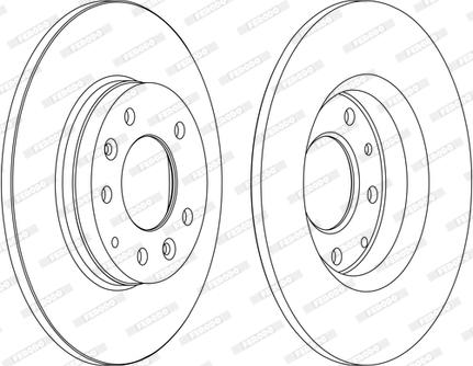 Ferodo DDF1500C-D - Brake Disc autospares.lv