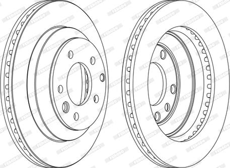 Ferodo DDF1580C-1-D - Brake Disc autospares.lv