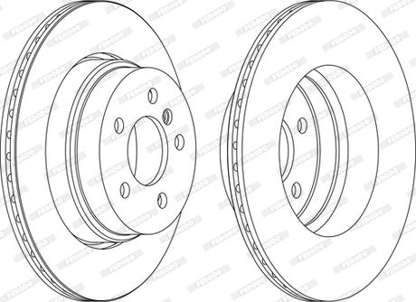 Ferodo DDF1583C-1-D - Brake Disc autospares.lv