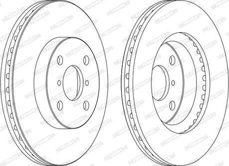 Ferodo DDF1587C-1-D - Brake Disc autospares.lv