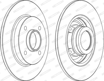 Ferodo DDF1523P-D - Brake Disc autospares.lv