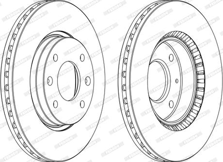 Ferodo DDF1522P-D - Brake Disc autospares.lv