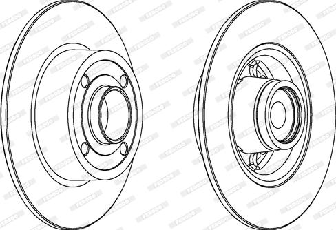 Ferodo DDF157-1 - Brake Disc autospares.lv