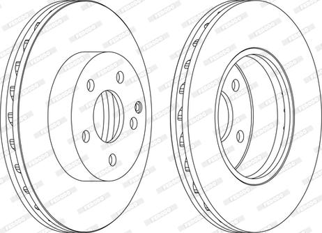 Ferodo DDF1690C-1-D - Brake Disc autospares.lv