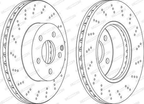 Ferodo DDF1693C-1-D - Brake Disc autospares.lv