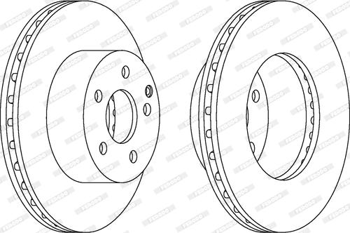 Ferodo DDF1668C - Brake Disc autospares.lv