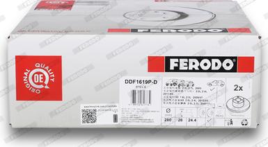 Ferodo DDF1619P-D - Brake Disc autospares.lv