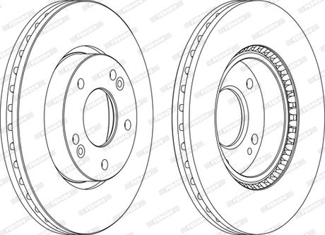 Ferodo DDF1619P-D - Brake Disc autospares.lv