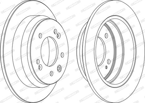 Ferodo DDF1618P-D - Brake Disc autospares.lv