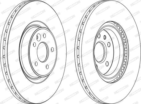 Ferodo DDF1680C-1-D - Brake Disc autospares.lv