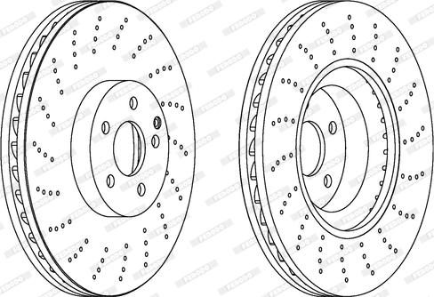 Ferodo DDF1637C-1 - Brake Disc autospares.lv