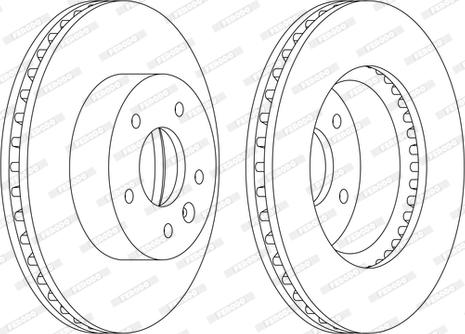 Ferodo DDF1625C-1-D - Brake Disc autospares.lv