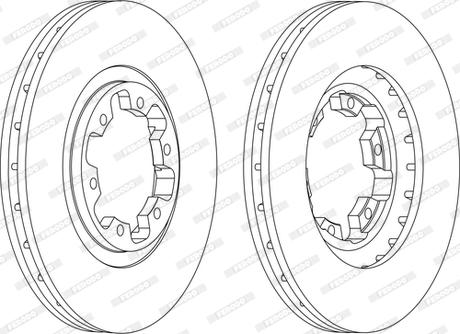 Ferodo DDF1626P-1-D - Brake Disc autospares.lv