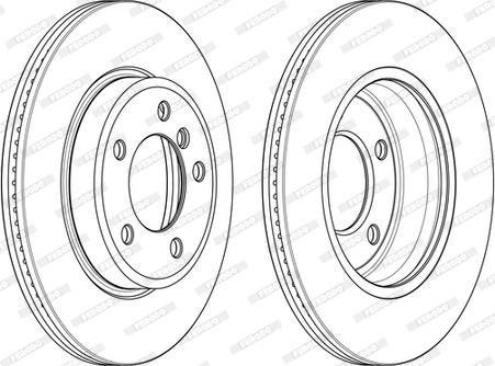 Ferodo DDF1066C-1-D - Brake Disc autospares.lv