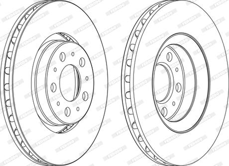 Ferodo DDF1078C-1-D - Brake Disc autospares.lv