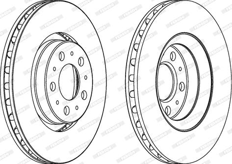 Ferodo DDF1078C - Brake Disc autospares.lv