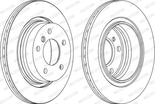 Ferodo DDF1073C-1-D - Brake Disc autospares.lv