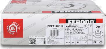 Ferodo DDF1140P-D - Brake Disc autospares.lv