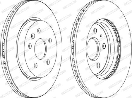 Ferodo DDF1805P-D - Brake Disc autospares.lv