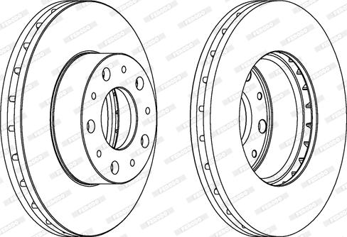 Ferodo DDF1800 - Brake Disc autospares.lv