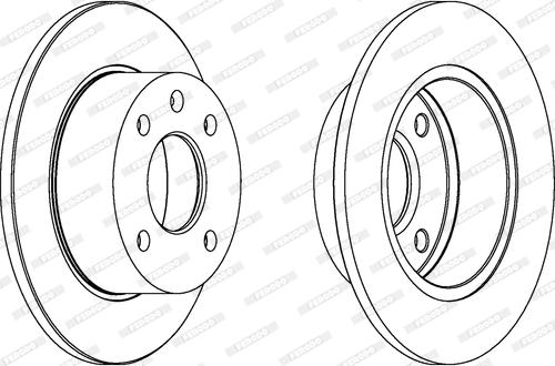 Ferodo DDF135 - Brake Disc autospares.lv