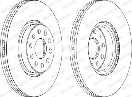 Ferodo DDF1305C-D - Brake Disc autospares.lv