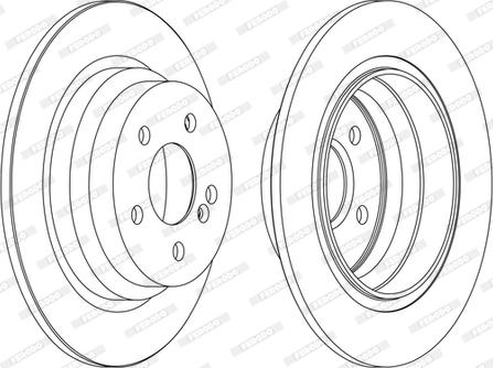 Ferodo DDF1308C-1-D - Brake Disc autospares.lv