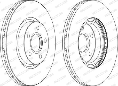 Ferodo DDF1225C-D - Brake Disc autospares.lv