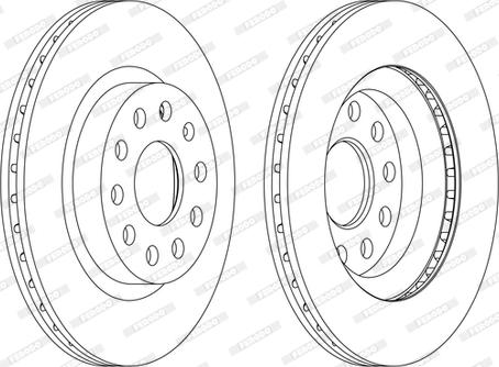 Ferodo DDF1223P-D - Brake Disc autospares.lv