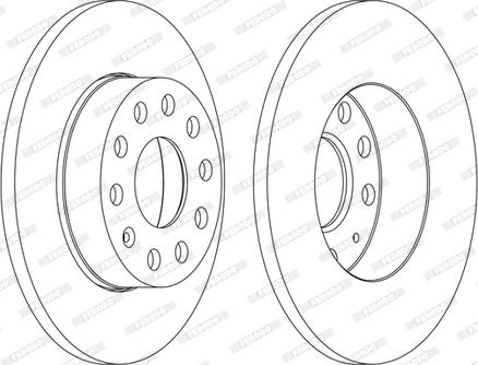 Ferodo DDF1276P-D - Brake Disc autospares.lv