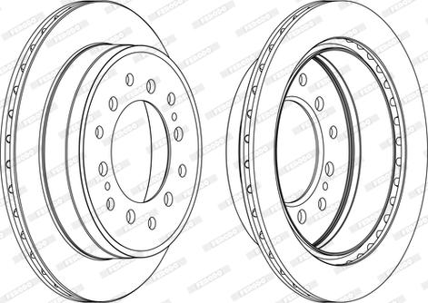 Ferodo DDF1743C-1-D - Brake Disc autospares.lv