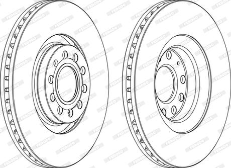 Ferodo DDF1705C-1-D - Brake Disc autospares.lv