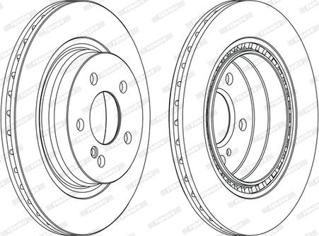 Ferodo DDF1700C-1-D - Brake Disc autospares.lv