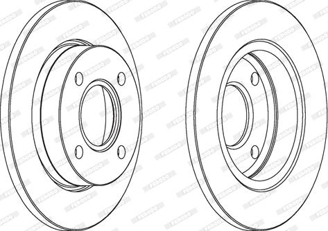 Ferodo DDF845C - Brake Disc autospares.lv