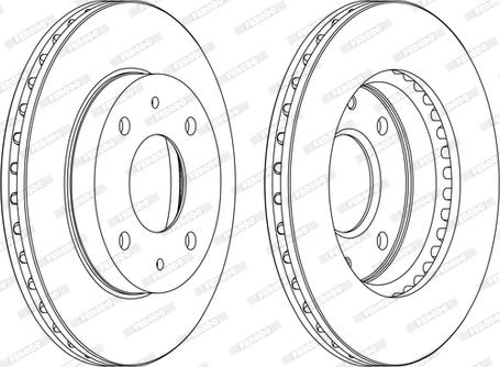 Ferodo DDF390C-D - Brake Disc autospares.lv