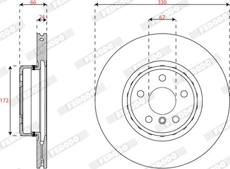 Ferodo DDF3049VC-1 - Brake Disc autospares.lv