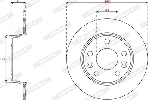 Ferodo DDF3045C - Brake Disc autospares.lv