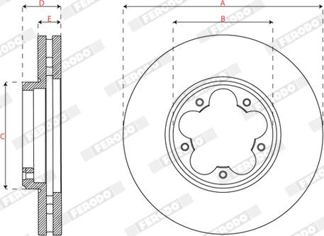 Ferodo DDF3059C - Brake Disc autospares.lv