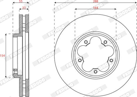 Ferodo DDF3059C - Brake Disc autospares.lv