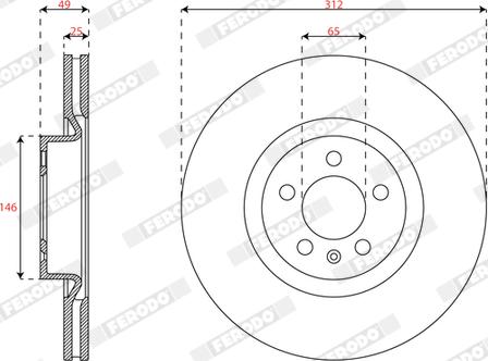 Ferodo DDF3080C - Brake Disc autospares.lv