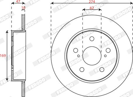 Ferodo DDF3028C - Brake Disc autospares.lv