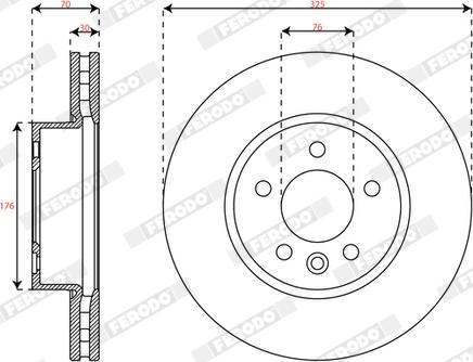 Ferodo DDF3104C-1 - Brake Disc autospares.lv